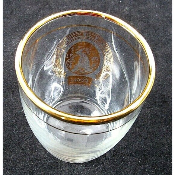 Coors Shooter Barrel Sample Tasting Shot Glasses Gold Color Trim Set of 6 - Picture 4 of 4